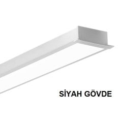 Lamptıme Lıneer Armatür Sıva Altı 220V-18W 100*50 Siyah Kasa 60Cm 6500K Beyaz Işık Sürücülü