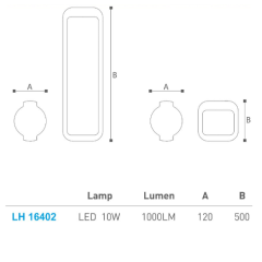 Led Bahçe Armatürü - Bollard 50Cm Lh-16402