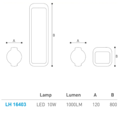 Led Bahçe Armatürü - Bollard 80Cm Lh-16403