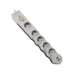 Tunçmatik Tsk5015 Beşli Enerji Koruma Prizi + 2 Usb - Beyaz