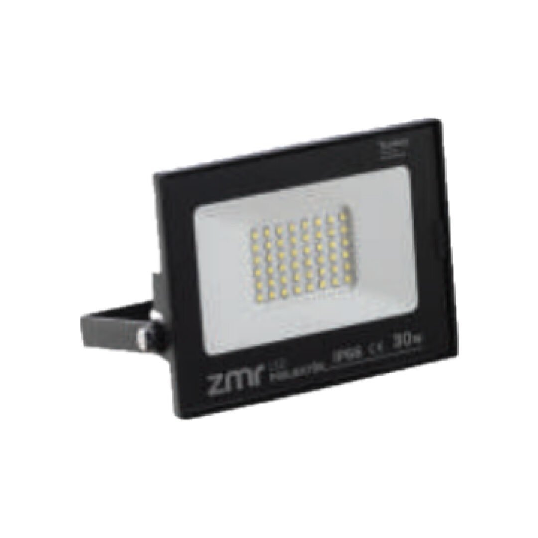 Zmr 30W Slım Led Projektör Siyah Kasa