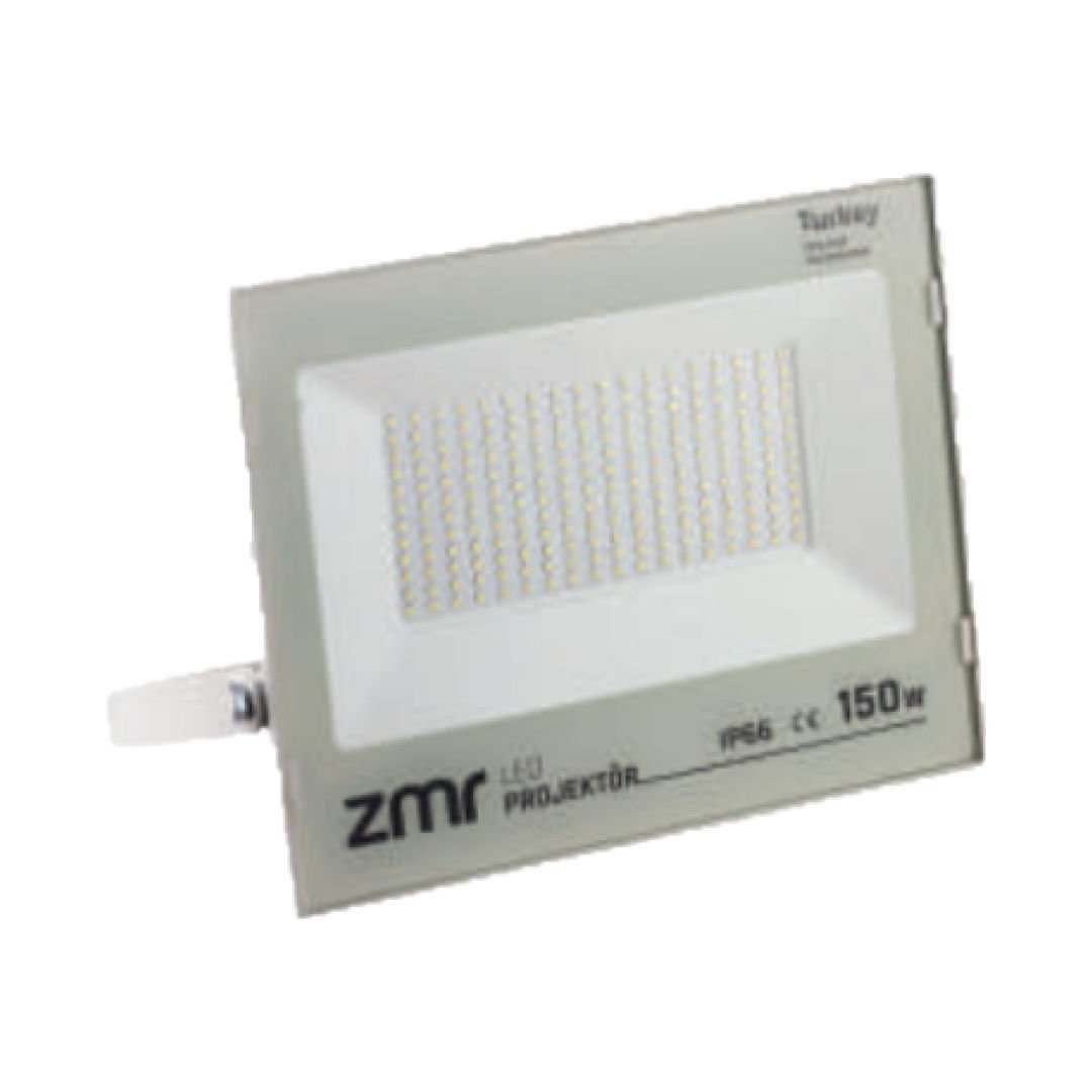 Zmr 150W Slım Led Projektör Beyaz Kasa