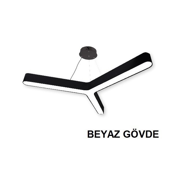 Lamptıme Sarkıt Armatür 80*80 Yıldız 60Cm 60W 3000K Beyaz Gövde