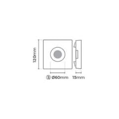 MOL554 DEKORATİF KRİSTAL CAM SPOT KENAR LEDLİ