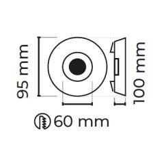 MOL579 DEKORATİF KRİSTAL CAM SPOT KENAR LEDLİ