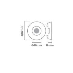 MOL507 DEKORATİF KRİSTAL CAM SPOT KENAR LEDLİ