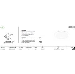 Jupıter Ld470 Yuvarlak Panel Led 3W 110Lm 85Mm Çap