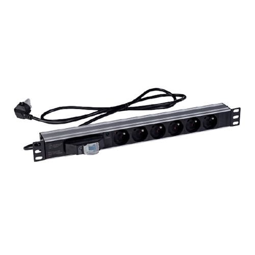 Nead 19'' 1U 6 Şeb. Prizli Şok Korumalı W Oto. Priz Blğ. + 1,5 M Kab.