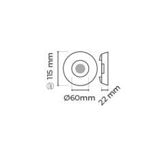 MOL570 DEKORATİF KRİSTAL CAM SPOT KENAR LEDLİ