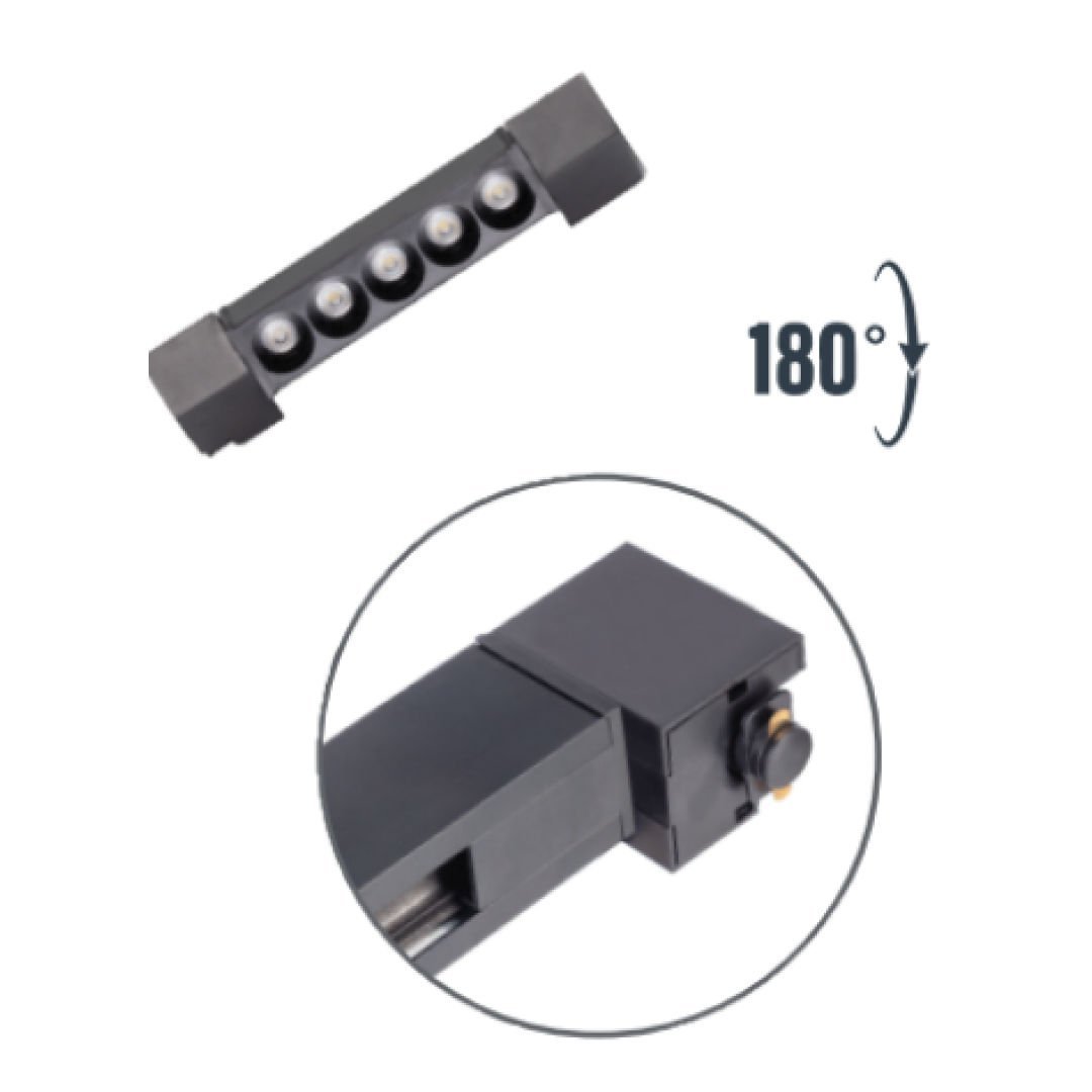 Zmr 10W Siyah Kasa Mercek Lıneer Ray Spot