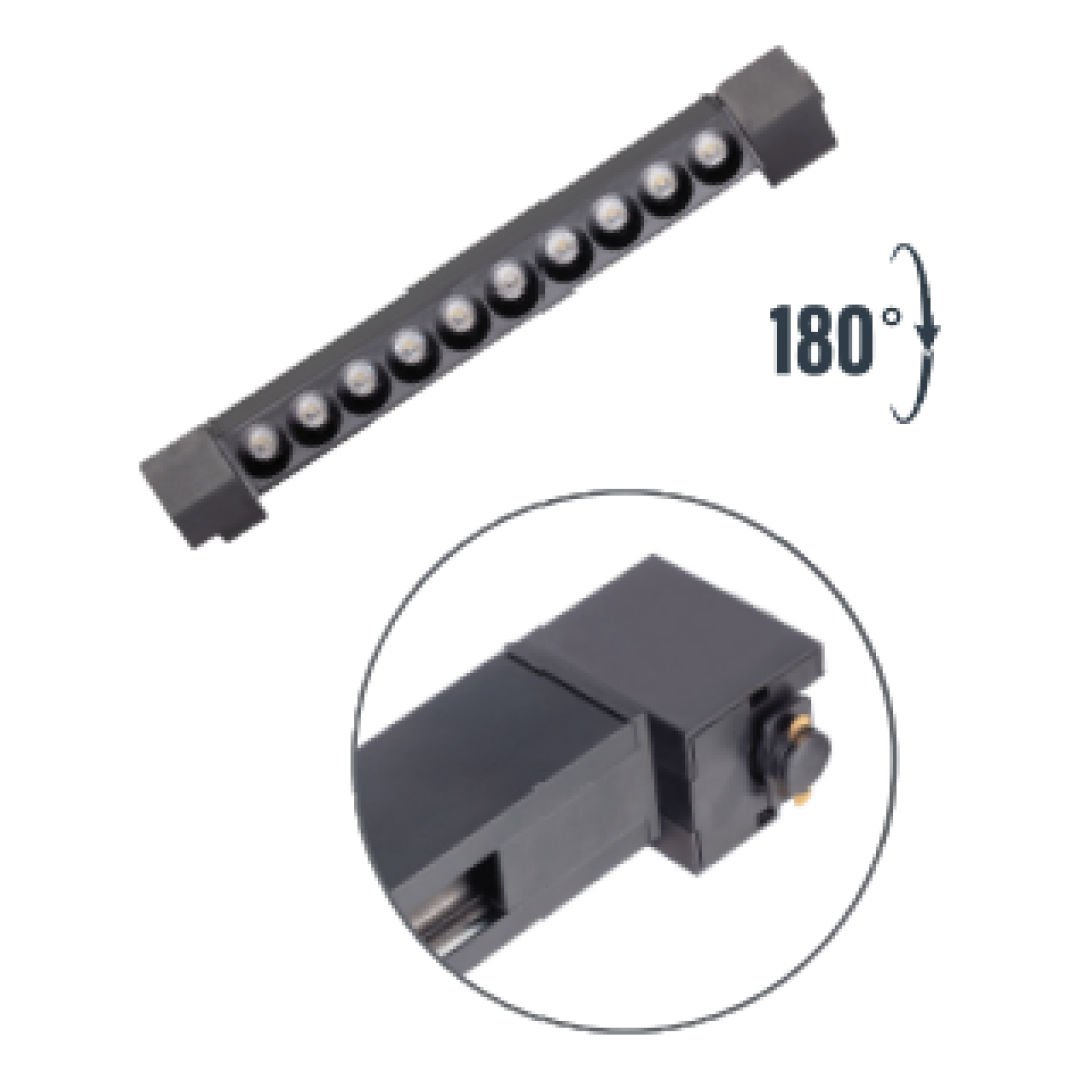 Zmr 20W Siyah Kasa Mercek Lıneer Ray Spot