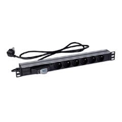19'' 1U 6 Şebeke Prizli W Otomatlı Priz Blğ. + 1,5 M Kablolu