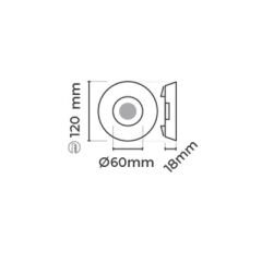 MOL575 DEKORATİF KRİSTAL CAM SPOT KENAR LEDLİ