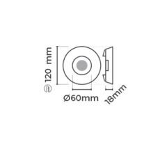 MOL573 DEKORATİF KRİSTAL CAM SPOT KENAR LEDLİ