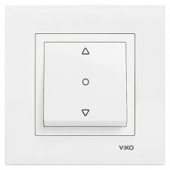 Viko Karre / Meridian Tek Düğmeli Jaluzi Kumanda Anahtarı (Çerçeve Hariç)