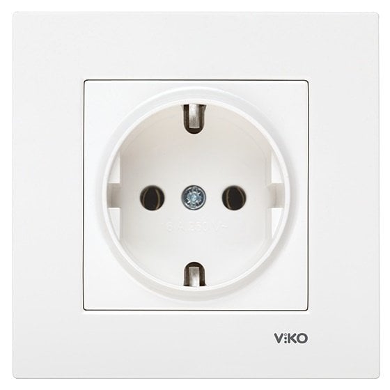 Viko Karre / Meridian Topraklı Priz (Çerçeve Hariç)