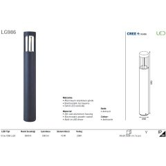 Jupıter Lg986 S  Led''Li Bahçe Direk 10W (3000K)