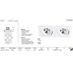 Jupıter Ls442 S Ikili Led Spot 2X11W 1700Lm (3000 K) Edison Cob