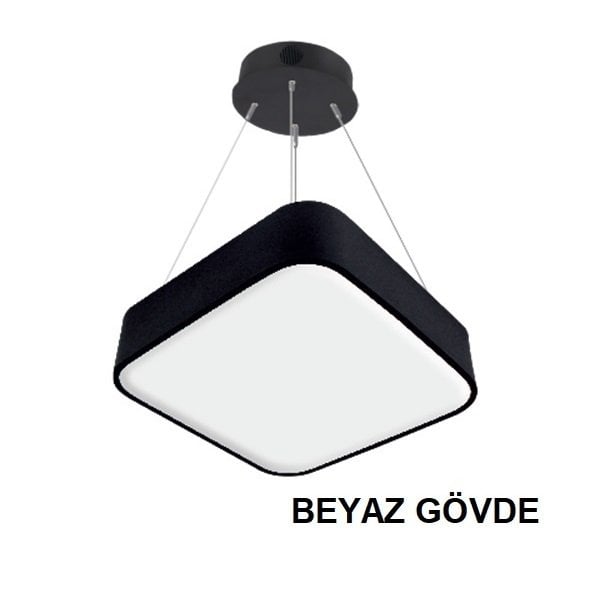 Lamptıme Sarkıt Armatür 80*80 Dolu Kare 60Cm 60W 3000K Beyaz Gövde