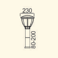 Kupa Uzun Bahçe Direk 200Cm