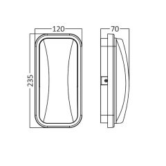 Braytron Walls-C-Elp 15W 6500K Gri Duvar Armatür