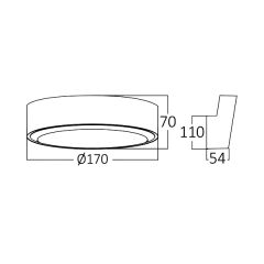 Braytron Walls D-RND 12W 3000K Duvar Armatür