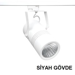 Lamptıme 30W Siyah Gövde Trıfaze Ray Spot 3000K Sarı Işık