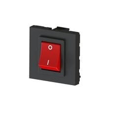 Ne-Ad Modüler 45X45 Mm Anahtar Siyah (Vidalı)