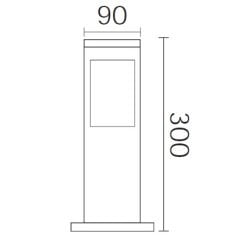 Horoz Bahçe Aydınlatması Çınar 1 Siyah Ip54 E27 400010134