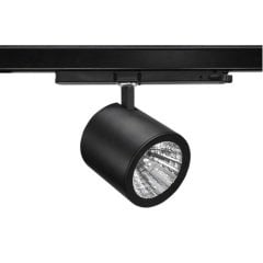 Lamptıme 20W Siyah Gövde Trıfaze Ray Spot 3000K Sarı Işık