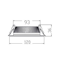 Braytron 12W 3000K 4''Faton Ledli Downlıght