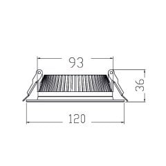 Braytron 12W 6500K 4''Faton Ledli Downlıght