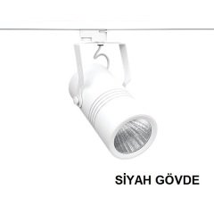 Lamptıme 10W Siyah Gövde Trıfaze Ray Spot 4000K Ilık Beyaz