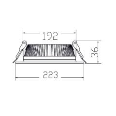Braytron 24W 3000K 8''Faton Ledli Downlıght