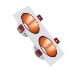 ACK DİKTÖRTGEN BEYAZ-ROSE GOLD ALÜMİNİUM SPOT ARMATÜRÜ