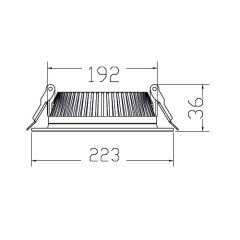 Braytron 32W 4000K 8''Faton Ledli Downlıght