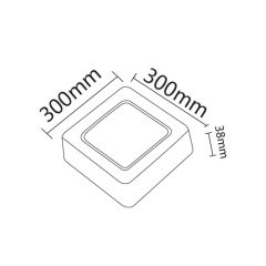Braytron 24W 3000K S.Üstü Kare Led Panel