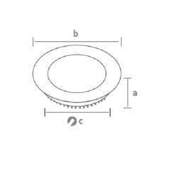Ycl Eko 9W.S.A.Yuvarlak Panel Saten Kasa G.Işığı