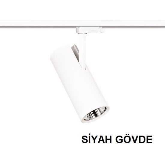 Lamptıme 10W Siyah Gövde Monofaze Ray Spot 6500K Beyaz Işık