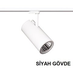 Lamptıme 40W Siyah Gövde Monofaze Ray Spot 6500K Beyaz Işık
