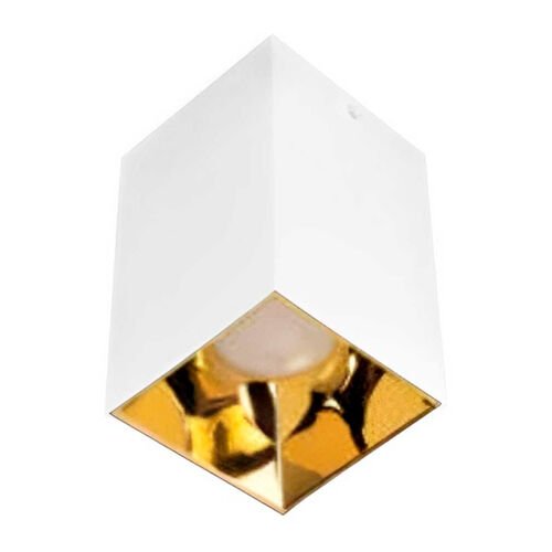 ACK BEYAZ-GOLD KARE ALÜMİNİUM SIVA ÜSTÜ DEKORATİF ARMATÜRÜ