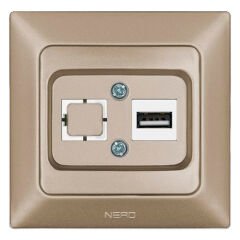 Ne-Ad Aras Tekli USB Konnektör (Şarjsız) Beyaz İnci