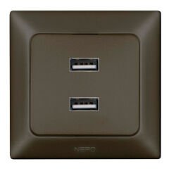 Ne-Ad Aras İkili USB Şarj Prizi (Type-A + Type-A)