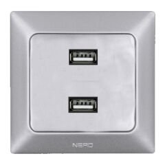 Ne-Ad Aras İkili USB Şarj Prizi (Type-A + Type-A)