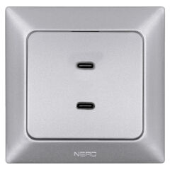 Ne-Ad Aras İkili USB Şarj Prizi (Type-C + Type-C)