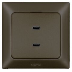 Ne-Ad Aras İkili USB Şarj Prizi (Type-C + Type-C)