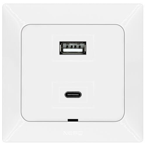 Ne-Ad Aras İkili USB Şarj Prizi (Type-C + Type-A)