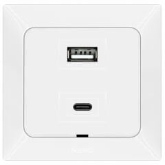 Ne-Ad Aras İkili USB Şarj Prizi (Type-C + Type-A)