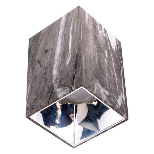 ACK GRİ MERMER-KROM KARE ALÜMİNİUM SIVA ÜSTÜ DEKORATİF ARMATÜRÜ