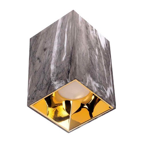 ACK GRİ MERMER-GOLD KARE ALÜMİNİUM SIVA ÜSTÜ DEKORATİF ARMATÜRÜ